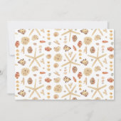 水のモダン色の貝殻の移動 案内状 (裏面)