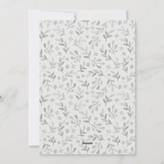 水のモダン色スクリプトSage Green明メリーるい シーズンカード (裏面)