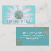 水のヨガのインストラクターのBoho |のデイジーの金ゴールドの曼荼羅 名刺 (正面/裏面)