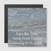 水のラッピングビーチ抽象芸術写真 (正面/裏面)