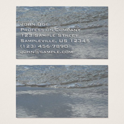 水のラッピングビーチ抽象芸術写真 (正面&裏面)