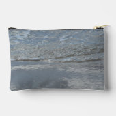 水のラッピングビーチ抽象芸術写真 アクセサリーポーチ (裏面)