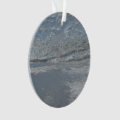 水のラッピングビーチ抽象芸術写真 オーナメント (正面)