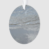 水のラッピングビーチ抽象芸術写真 オーナメント (正面)