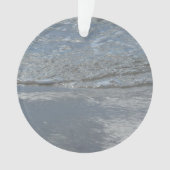 水のラッピングビーチ抽象芸術写真 オーナメント (正面)