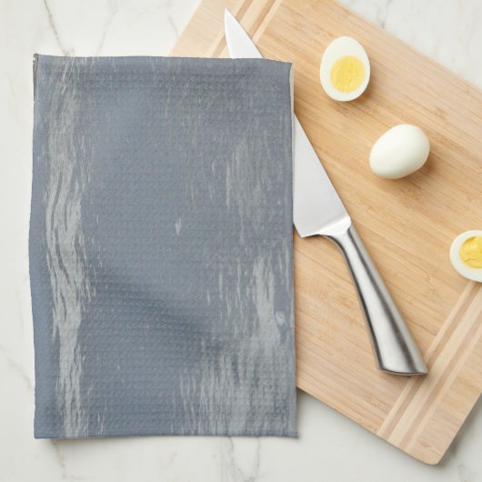 水のラッピングビーチ抽象芸術写真 キッチンタオル (四つ折り)