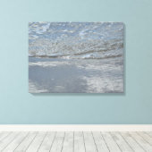 水のラッピングビーチ抽象芸術写真 キャンバスプリント (インサイチュ (ウッドフロア))