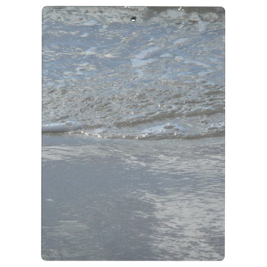水のラッピングビーチ抽象芸術写真 クリップボード (裏面)