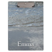 水のラッピングビーチ抽象芸術写真 クリップボード (正面)