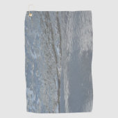 水のラッピングビーチ抽象芸術写真 ゴルフタオル (正面)