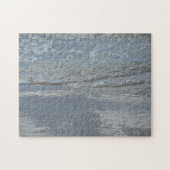 水のラッピングビーチ抽象芸術写真 ジグソーパズル (横)