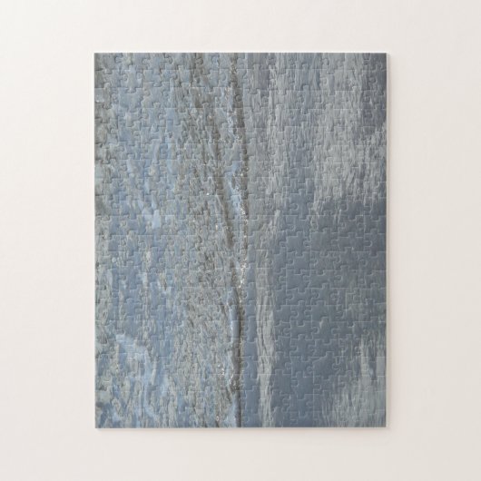 水のラッピングビーチ抽象芸術写真 ジグソーパズル (縦)