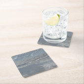 水のラッピングビーチ抽象芸術写真 スクエアペーパーコースター (インサイチュ)