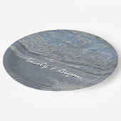 水のラッピングビーチ抽象芸術写真 ペーパープレート (アングル)