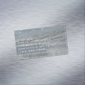 水のラッピングビーチ抽象芸術写真 マグネット名刺 (インサイチュ)