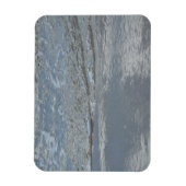 水のラッピングビーチ抽象芸術写真 マグネット (縦)