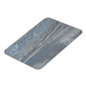 水のラッピングビーチ抽象芸術写真 マグネット (左側)