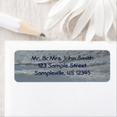 水のラッピングビーチ抽象芸術写真 ラベル (インサイチュ)