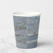 水のラッピングビーチ抽象芸術写真 紙コップ (右)