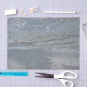 水のラッピングビーチ抽象芸術写真 薄葉紙 (クラフト)