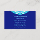 水のレース、敏感で、抽象的な曼荼羅 名刺 (裏面)