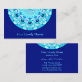 水のレース、敏感で、抽象的な曼荼羅 名刺 (正面/裏面)