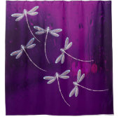 水の上でトンボを飛ばす シャワーカーテン (正面)