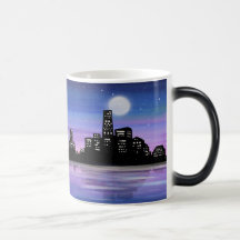 水の上で夜に自分の街を作る