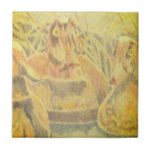 水の上で木のアヒル タイル (正面)