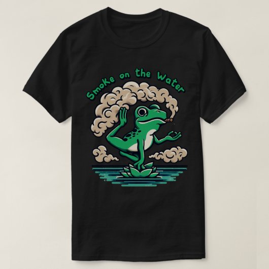 水の上で煙1 Tシャツ (デザイン正面)