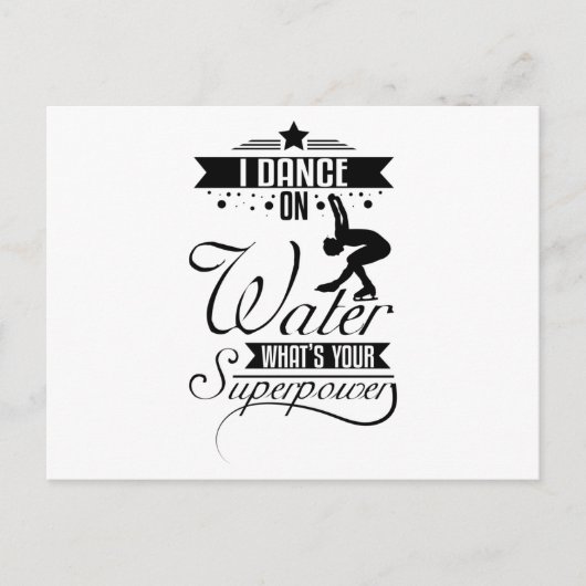 水の上で踊る ポストカード (正面)