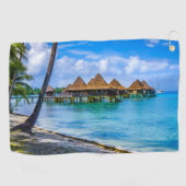 水の上に住む ゴルフタオル (横)