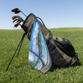 水の上に住む ゴルフタオル (グリーン)