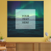水の上に北のライト – パーソナライズされた風光明媚なD キャンバスプリント (インサイチュ (リビング))