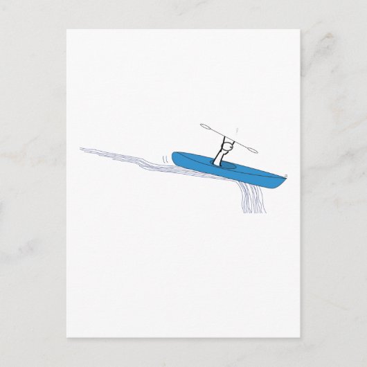 水の上のカヤーカー ポストカード (正面)