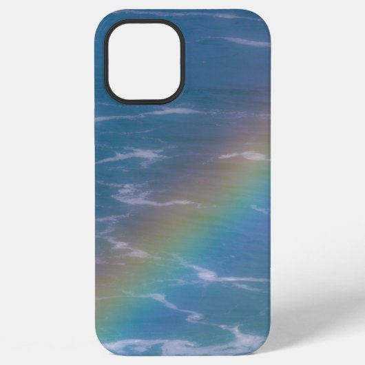 水の上のカラフルな虹 iPhoneケース (裏面)