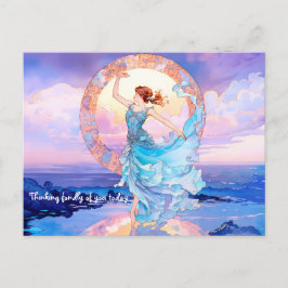 水の上のスカイダン絵画サー ポストカード