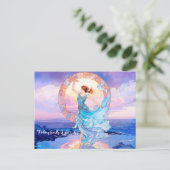 水の上のスカイダン絵画サー ポストカード (スタンド正面)