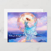 水の上のスカイダン絵画サー ポストカード (正面/裏面)