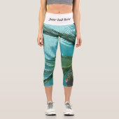 水の上のヤシの木 カプリレギンス (正面)