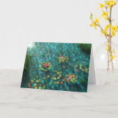 水の上のユリ カード (黄色い花)