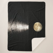 水の上の月明かり シェルパブランケット (正面)