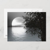 水の上の月明かり ポストカード (正面/裏面)