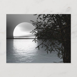 水の上の月明かり ポストカード