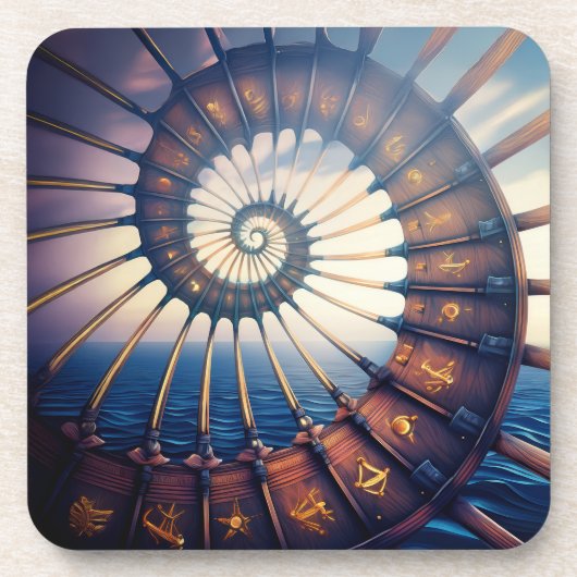 水の上の木製スターポータル コースター (正面)