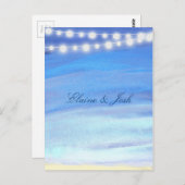 水の上の糸のライト ポストカード (正面/裏面)