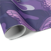 水の上の紫の蝶 ラッピングペーパー (ロールコーナー)