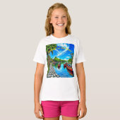 水の上の静けさ Tシャツ (正面フル)