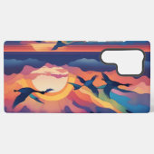 水の上をガチョウ SAMSUNG GALAXYケース (裏面横)