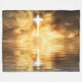 水の上を横切る フリースブランケット (正面(横))